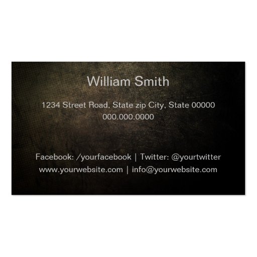 Life Coach business card (back side)