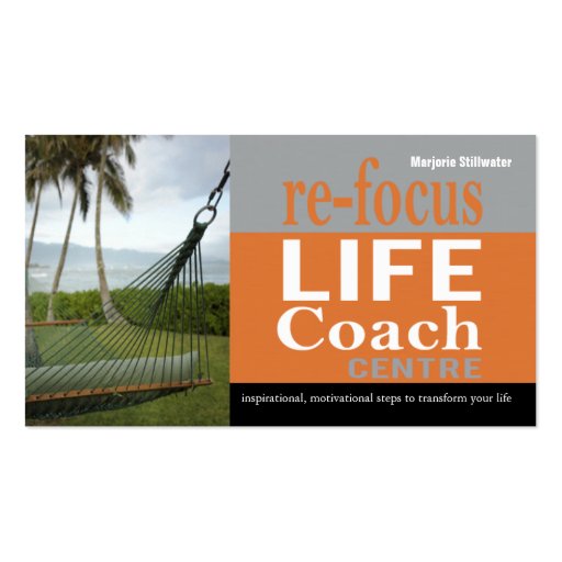 Life Coach Centre Personal Goals Motivational Business Card Templates
