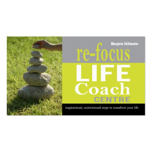 Life Coach Centre Personal Goals Motivational Business Card Template