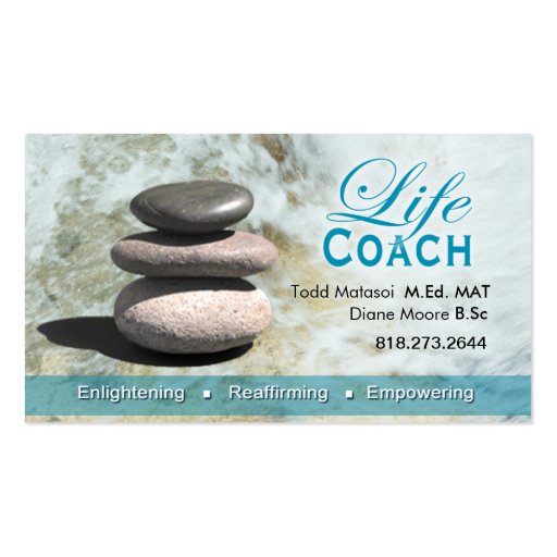 Life Coach II Personal Goals Spiritual Counseling Business Card Template (front side)