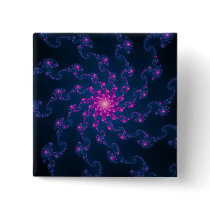 Life Flower Fractal Art Pins