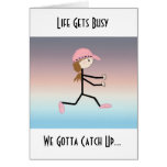 Life Gets Busy - Runner Greeting Card