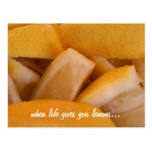 life gives you lemons postcard