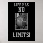 LIFE HAS NO LIMITS! Weightlifting Poster