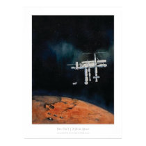 Life in Space -- ISS at Mars Print