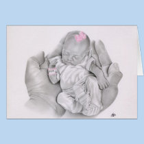 Life in your hands Baby Card cards