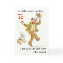 'Life in Your Years' 75th Birthday Card