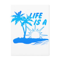 Life Is A Beach - Happy Relax Holiday Summer postcards