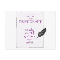 Life is a First Draft postcards by chickollage Life is a First Draft postcards