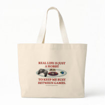 Life is a Hobby Between Games bags by thefrozenduck Life is a Hobby Between Games bags