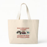Life is a Hobby Between Games Canvas Bags