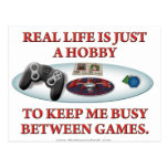 Life is a Hobby Between Games Postcard