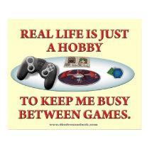 Life is a Hobby Between Games posters