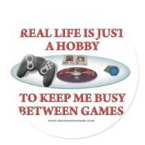 Life is a Hobby Between Games stickers