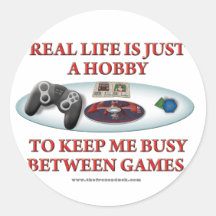 Life is a Hobby Between Games Sticker
