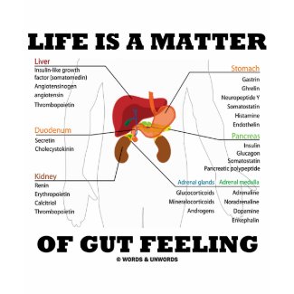 Life Is A Matter Of Gut Feeling (Anatomical Humor) shirt