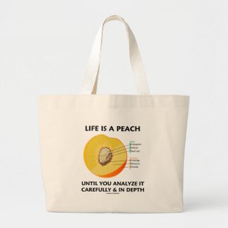 Life Is A Peach Until You Analyze Carefully Depth Tote Bag