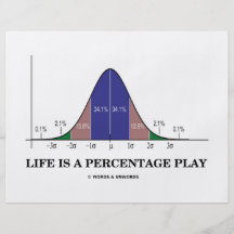 Life Is A Percentage Play (Statistics Humor) Flyers