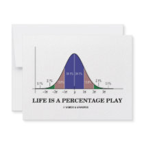 Life Is A Percentage Play (Statistics Humor) Custom Invites
