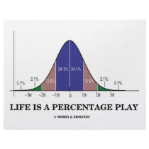 Life Is A Percentage Play (Statistics Humor) letterhead