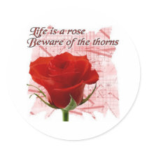 Life is a rose stickers