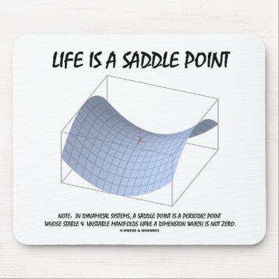 Life Is A Saddle Point Math Geometry Mousepad by wordsunwords