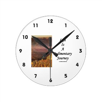 Life Is A Sedimentary Journey (Grand Canyon) Round Clocks
