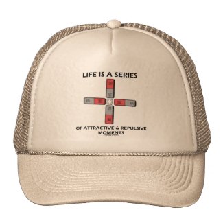 Life Is A Series Of Attractive & Repulsive Moments Mesh Hat
