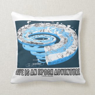 Life Is An Epoch Adventure (Geological Time) Pillow
