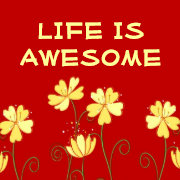 Life Is Awesome~3 Word Quote Magnet magnet