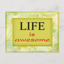 Life is awesome postcards