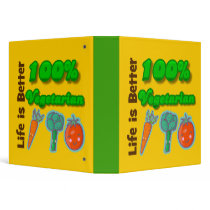 Life is Better 100 Percent Vegetarian Recipe Book binders by vegetariangiftshop Life is Better 100 Percent Vegetarian Recipe Book binders