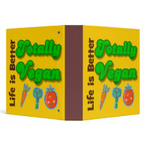Life is Better Totally Vegan Recipe Book binders by vegetariangiftshop Life is Better Totally Vegan Recipe Book binders