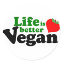 Life is better Vegan sticker