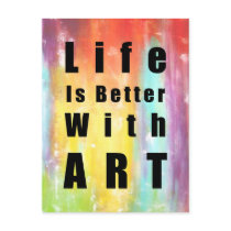 Life Is Better With Art postcards