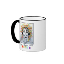 Life Is Better With Music Art mugs