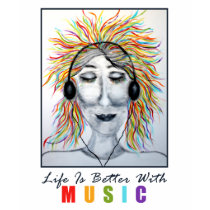 Life Is Better With Music Art t-shirts