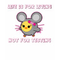 Life Is For Living, Not For Testing Pink T-Shirt by soychick Life Is For Living, Not For Testing Pink T-Shirt