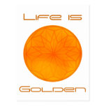 Life is golden card postcards
