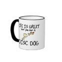 Life is Great Disc Dog Mug by MenagerieMayhem Life is Great Disc Dog Mug