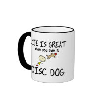 Life is Great Disc Dog Mug