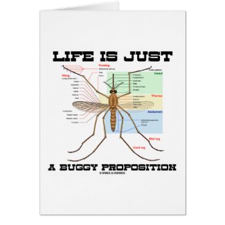 Life Is Just A Buggy Proposition (Mosquito Humor) card