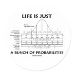 Life Is Just A Bunch Of Probabilities (Stats Fun) Round Stickers