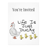 Life Is Just Ducky Personalized Invitation