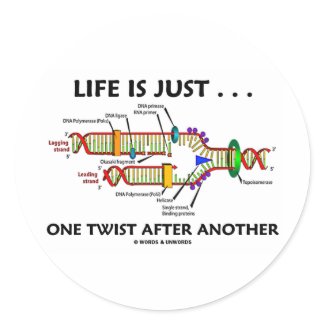 Life Is Just ... One Twist After Another (DNA) sticker