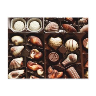Life is like a box of chocolates sweet dessert post cards
