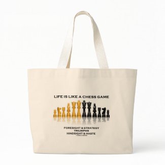 Life Is Like A Chess Game Foresight Strategy Haste bag