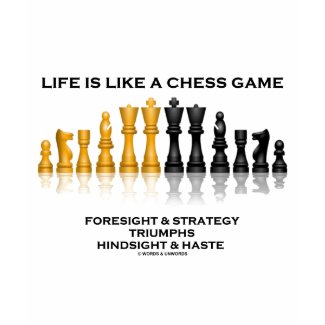 Life Is Like A Chess Game Foresight Strategy Haste shirt