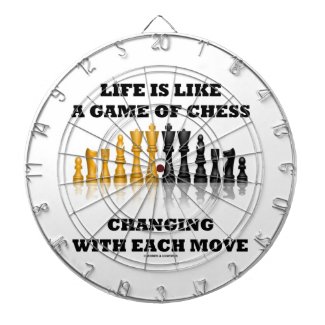 Life Is Like A Game Of Chess Changing Each Move Dartboard