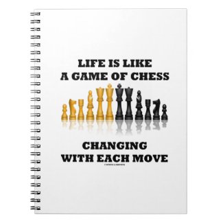 Life Is Like A Game Of Chess Changing Each Move Note Book